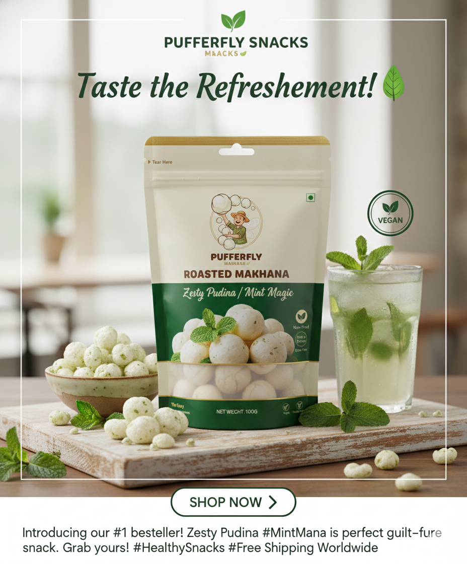 Zesty Pudina Mint Roasted Makhana