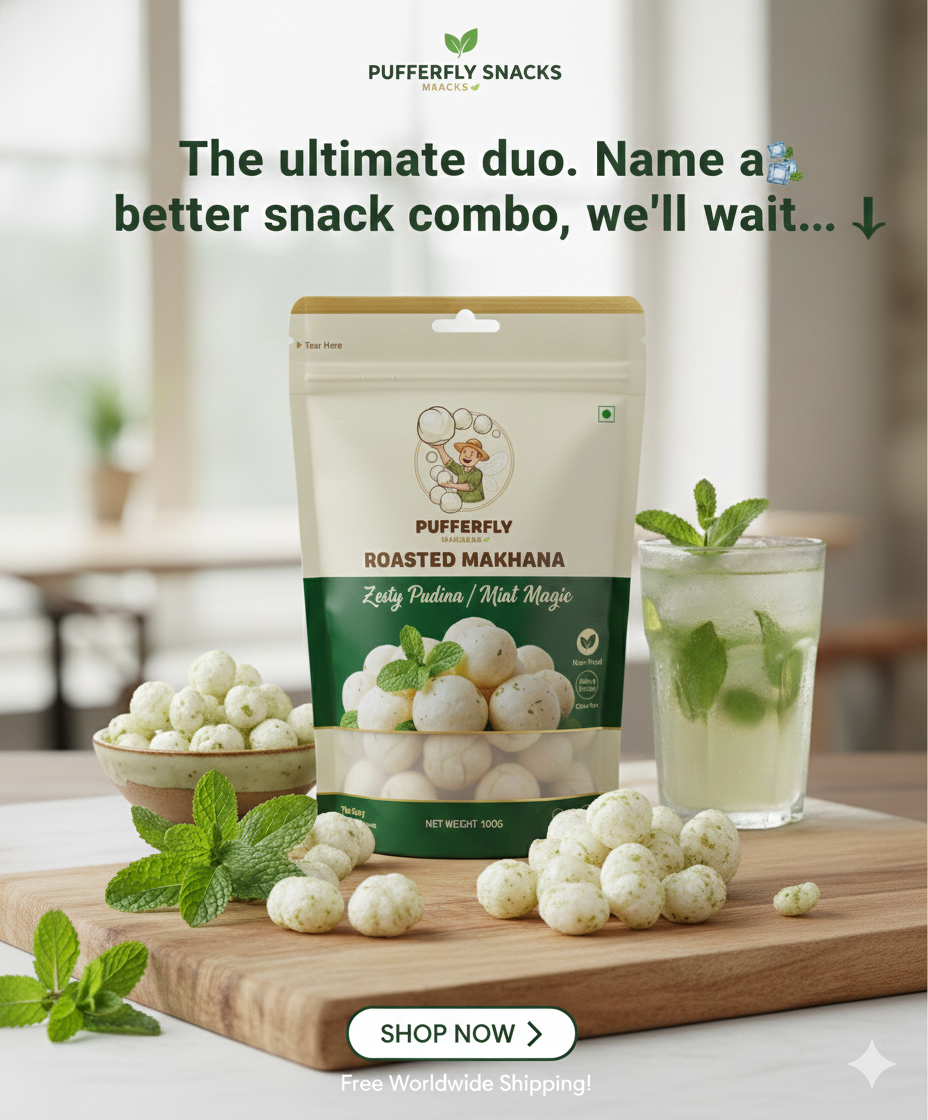 Zesty Pudina Mint Roasted Makhana